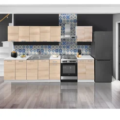 Bissolo Casa Cucine Componibili E Modulari<CUCINA COMPONIBILE CM 320 BIANCO E ROVERE ARTISAN