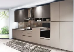 Bissolo Casa Cucine Moderne<CUCINA COMPONIBILE COLORE UTOPIA SETA E PIOMBO