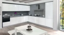 Bissolo Casa Cucine Moderne<CUCINA COMPONIBILE MOD. FLO EVO LACCATO BIANCO LUCIDO