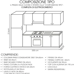 Bissolo Casa Cucine Moderne<CUCINA COMPONIBILE MOD. UP DESIGN NODO BIANCO E IRON RUGGINE