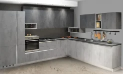 Bissolo Casa Cucine Moderne<CUCINA COMPONIBILE PIETRA ARGENTO E PIETRA ANTRACITE