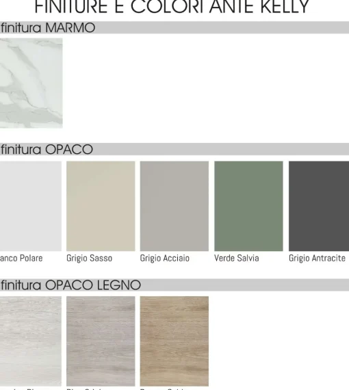 Bissolo Casa Cucine Complete<CUCINA MOD. KELLY CM 360X60 H.216 GRIGIO ANTRACITE E EFFETTO MARMO BIANCO PROMO CANCRO