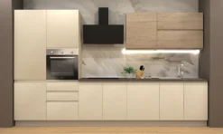 Bissolo Casa Cucine Complete<CUCINA MOD. KELLY CM 360X60 H.216 GRIGIO SASSO E ROVERE CALDO PROMO ACQUARIO