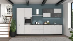 Bissolo Casa Cucine Complete<CUCINA MOD. KIRA CM 360X60 H.216 CEMENTO BIANCO E CEMENTO ARDESIA PROMO VERGINE