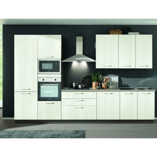Bissolo Casa Cucine Complete<CUCINA MOD. KIRA CM 360X60 H.216 YOSEMITE GHIACCIO PROMO CANCRO