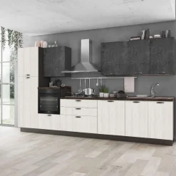 Bissolo Casa Cucine Complete<CUCINA MOD. MIRA COMP. RUNA CM 360X60 H.216 VERSIONE SINISTRA