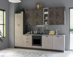 Bissolo Casa Cucine Complete<CUCINA MOD. MIRA COMP. SARA CM 300X60 H.240 VERSIONE SINISTRA