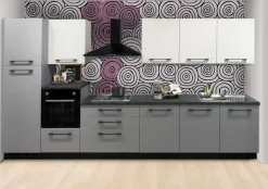 Bissolo Casa Cucine Moderne<Cucina moderna completa di elettrodomestici 390cm: modello sky grey e ivory