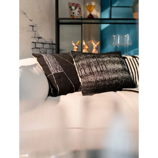 Bissolo Casa Cuscini D'arredo<CUSCINO OPACO NET CM 45X45 NERO E BIANCO: vendita online CUSCINO OPACO NET CM 45X45 NERO E BIANCO in offerta