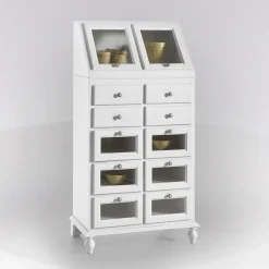Bissolo Casa Credenze E Vetrine In Arte Povera<DISPENSA 2 ANTE 10 CASSETTI LACCATA BIANCA: vendita online DISPENSA 2 ANTE 10 CASSETTI LACCATA BIANCA in offerta