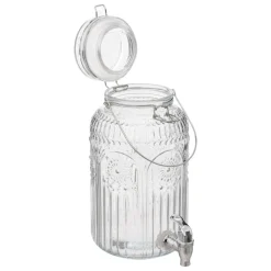 Bissolo Casa Bicchieri Caraffe E Decanter<DISPENSER BEVANDE MONA 3.8LT CM 21.5X16 H.29 IN VETRO TRASPARENTE