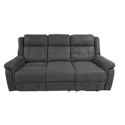 Bissolo Casa Divani A 3 Posti<DIVANO 3 POSTI CON RELAX MANUALE IN TESSUTO GRIGIO: vendita online DIVANO 3 POSTI CON RELAX MANUALE IN TESSUTO GRIGIO in offerta
