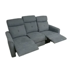Bissolo Casa Divani A 3 Posti<DIVANO 3 POSTI ENEA CON RELAX MANUALE IN TESSUTO GRIGIO SCURO : vendita online DIVANO 3 POSTI ENEA CON RELAX MANUALE IN TESSUTO GRIGIO SCURO in offerta