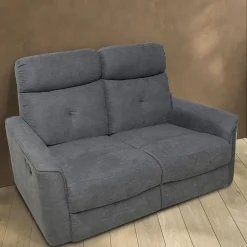 Bissolo Casa Divani A 2 Posti<DIVANO 2 POSTI ENEA CON RELAX MANUALE IN TESSUTO GRIGIO SCURO: vendita online DIVANO 2 POSTI ENEA CON RELAX MANUALE IN TESSUTO GRIGIO SCURO in offerta