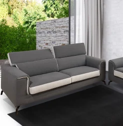 Bissolo Casa Divani A 3 Posti<DIVANO 3 POSTI GWEN IN TESSUTO GRIGIO SCURO E SILVER: vendita online DIVANO 3 POSTI GWEN IN TESSUTO GRIGIO SCURO E SILVER in offerta