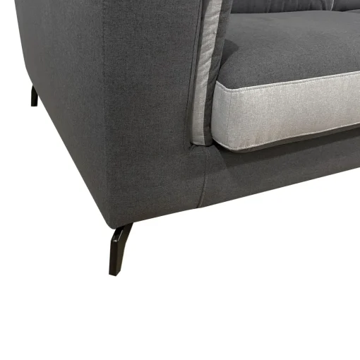 Bissolo Casa Divani A 3 Posti<DIVANO 3 POSTI GWEN IN TESSUTO GRIGIO SCURO E SILVER: vendita online DIVANO 3 POSTI GWEN IN TESSUTO GRIGIO SCURO E SILVER in offerta