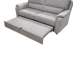 Bissolo Casa Divani Letto<DIVANO 3 POSTI MOD.ELBA CON CARRELLO ESTRAIBILE TESSUTO GRIGIO CHIARO: vendita online DIVANO 3 POSTI MOD.ELBA CON CARRELLO ESTRAIBILE TESSUTO GRIGIO CHIARO in offerta