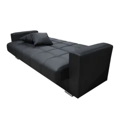 Bissolo Casa Divani Letto<DIVANO LETTO ALBA CON APERTURA CLIC CLAC IN ECOPELLE NERA: vendita online DIVANO LETTO ALBA CON APERTURA CLIC CLAC IN ECOPELLE NERA in offerta