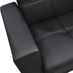 Bissolo Casa Divani Letto<DIVANO LETTO ALBA CON APERTURA CLIC CLAC IN ECOPELLE NERA: vendita online DIVANO LETTO ALBA CON APERTURA CLIC CLAC IN ECOPELLE NERA in offerta