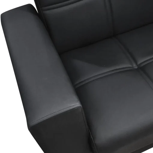 Bissolo Casa Divani Letto<DIVANO LETTO ALBA CON APERTURA CLIC CLAC IN ECOPELLE NERA: vendita online DIVANO LETTO ALBA CON APERTURA CLIC CLAC IN ECOPELLE NERA in offerta