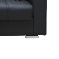 Bissolo Casa Divani Letto<DIVANO LETTO ALBA CON APERTURA CLIC CLAC IN ECOPELLE NERA: vendita online DIVANO LETTO ALBA CON APERTURA CLIC CLAC IN ECOPELLE NERA in offerta