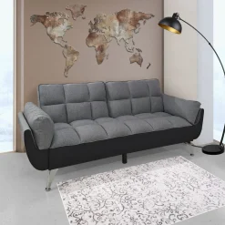 Bissolo Casa Divani Letto<DIVANO LETTO CARLO CM 220 CON APERTURA CLIC CLAC IN TESSUTO GRIGIO: vendita online DIVANO LETTO CARLO CM 220 CON APERTURA CLIC CLAC IN TESSUTO GRIGIO in offerta