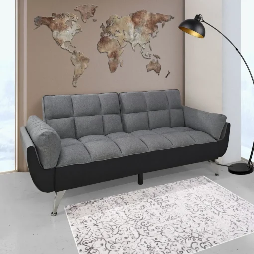 Bissolo Casa Divani Letto<DIVANO LETTO CARLO CM 220 CON APERTURA CLIC CLAC IN TESSUTO GRIGIO: vendita online DIVANO LETTO CARLO CM 220 CON APERTURA CLIC CLAC IN TESSUTO GRIGIO in offerta