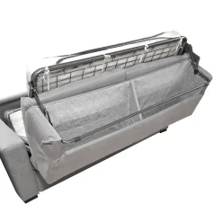 Bissolo Casa Divani Letto<DIVANO LETTO CITY CM 195 CON RETE ELETTROSALDATA IN TESSUTO GRIGIO: vendita online DIVANO LETTO CITY CM 195 CON RETE ELETTROSALDATA IN TESSUTO GRIGIO in offerta