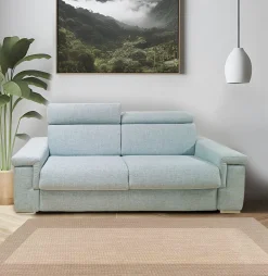 Bissolo Casa Divani Letto<DIVANO LETTO IRIS CM 240 CON RETE ELETTROSALDATA IN TESSUTO ACQUA: vendita online DIVANO LETTO IRIS CM 240 CON RETE ELETTROSALDATA IN TESSUTO ACQUA in offerta