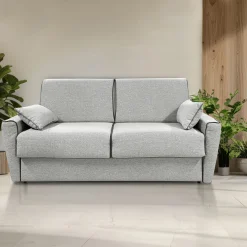 Bissolo Casa Divani Letto<DIVANO LETTO PERLA CM 195 CON RETE ELETTROSALDATA IN TESSUTO GRIGIO CHIARO : vendita online DIVANO LETTO PERLA CM 195 CON RETE ELETTROSALDATA IN TESSUTO GRIGIO CHIARO in offerta