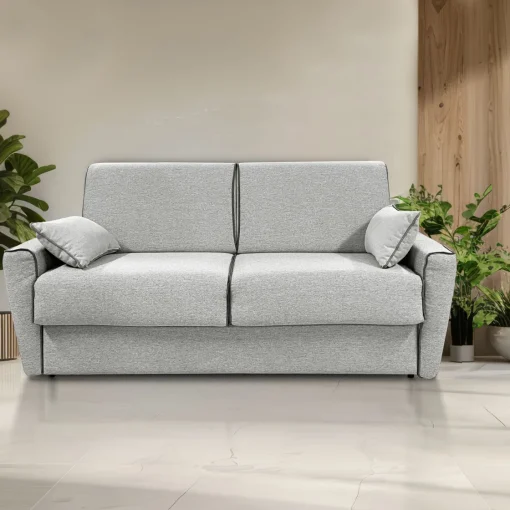 Bissolo Casa Divani Letto<DIVANO LETTO PERLA CM 195 CON RETE ELETTROSALDATA IN TESSUTO GRIGIO CHIARO : vendita online DIVANO LETTO PERLA CM 195 CON RETE ELETTROSALDATA IN TESSUTO GRIGIO CHIARO in offerta
