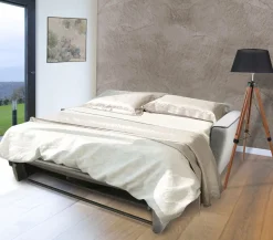 Bissolo Casa Divani Letto<DIVANO LETTO PERLA CM 195 CON RETE ELETTROSALDATA IN TESSUTO GRIGIO CHIARO : vendita online DIVANO LETTO PERLA CM 195 CON RETE ELETTROSALDATA IN TESSUTO GRIGIO CHIARO in offerta