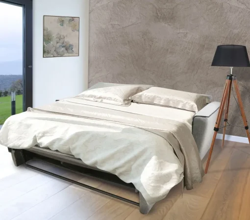 Bissolo Casa Divani Letto<DIVANO LETTO PERLA CM 195 CON RETE ELETTROSALDATA IN TESSUTO GRIGIO CHIARO : vendita online DIVANO LETTO PERLA CM 195 CON RETE ELETTROSALDATA IN TESSUTO GRIGIO CHIARO in offerta