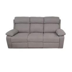 Bissolo Casa Divani A 3 Posti<DIVANO 3P KEY CON RELAX MANUALE IN TESSUTO GRIGIO CHIARO: vendita online DIVANO 3P KEY CON RELAX MANUALE IN TESSUTO GRIGIO CHIARO in offerta