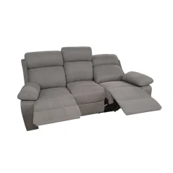 Bissolo Casa Divani A 3 Posti<DIVANO 3P KEY CON RELAX MANUALE IN TESSUTO GRIGIO CHIARO: vendita online DIVANO 3P KEY CON RELAX MANUALE IN TESSUTO GRIGIO CHIARO in offerta