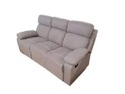 Bissolo Casa Divani A 3 Posti<DIVANO 3P KEY CON RELAX MANUALE IN TESSUTO GRIGIO CHIARO: vendita online DIVANO 3P KEY CON RELAX MANUALE IN TESSUTO GRIGIO CHIARO in offerta