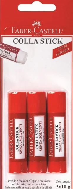 Bissolo Casa Cancelleria Colle<FABER CASTELL - CONFEZIONE 3 TUBETTI COLLA STICK 10GR: vendita online FABER CASTELL - CONFEZIONE 3 TUBETTI COLLA STICK 10GR in offerta