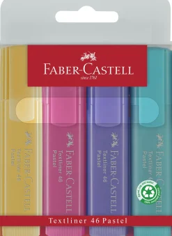 Bissolo Casa Evidenziatori Evidenziatori<FABER CASTELL - SET 4 EVIDENZIATORI TEXTLINER 46 PASTEL: vendita online FABER CASTELL - SET 4 EVIDENZIATORI TEXTLINER 46 PASTEL in offerta