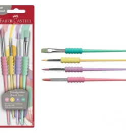 Bissolo Casa Pittura E Accessori Pennelli<FABER CASTELL - SET 4 PENNELLI SOFT TOUCH COLORI PASTELLO: vendita online FABER CASTELL - SET 4 PENNELLI SOFT TOUCH COLORI PASTELLO in offerta