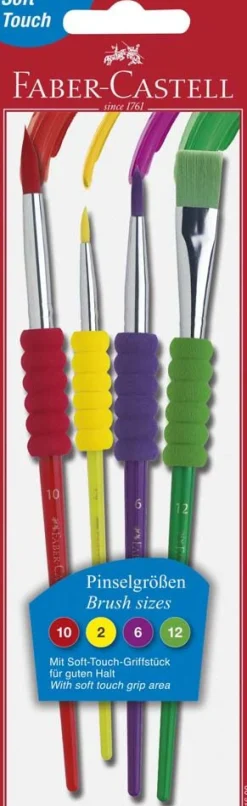 Bissolo Casa Pittura E Accessori Pennelli<FABER CASTELL - SET 4 PENNELLI SOFT TOUCH: vendita online FABER CASTELL - SET 4 PENNELLI SOFT TOUCH in offerta