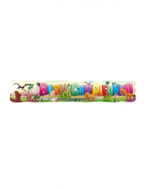 Bissolo Casa Party Festoni E Palloncini<FESTONE BUON COMPLEANNO DINOSAURI L.138CMX24,5CM: vendita online FESTONE BUON COMPLEANNO DINOSAURI L.138CMX24,5CM in offerta