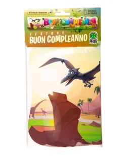 Bissolo Casa Party Festoni E Palloncini<FESTONE BUON COMPLEANNO DINOSAURI L.138CMX24,5CM: vendita online FESTONE BUON COMPLEANNO DINOSAURI L.138CMX24,5CM in offerta