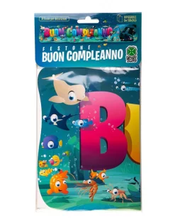Bissolo Casa Party Festoni E Palloncini<FESTONE BUON COMPLEANNO PESCI L.138CMX24,5CM: vendita online FESTONE BUON COMPLEANNO PESCI L.138CMX24,5CM in offerta