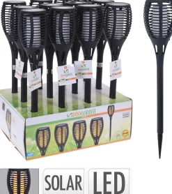 Bissolo Casa Lampade Da Esterno<FIACCOLA SOLARE PP 10X58CM: vendita online FIACCOLA SOLARE PP 10X58CM in offerta