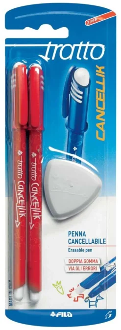 Bissolo Casa Penne Penne Cancellabili<FILA - SET 2 PENNE CANCELLABILI TRATTO CANCELLIK ROSSE CON GOMMA: vendita online FILA - SET 2 PENNE CANCELLABILI TRATTO CANCELLIK ROSSE CON GOMMA in offerta