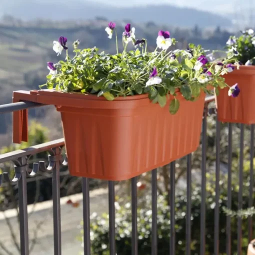 Bissolo Casa Fioriere<Fioriera regolabile per balconi: modello rondine color terracotta