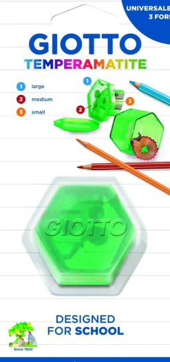 Bissolo Casa Cancelleria Temperamatite<GIOTTO - FILA TEMPERAMATITE 3 FORI 4X2CM ASSORTITO: vendita online GIOTTO - FILA TEMPERAMATITE 3 FORI 4X2CM ASSORTITO in offerta