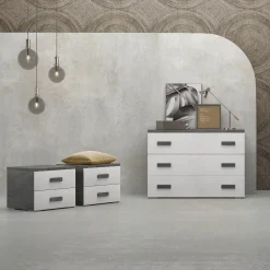 Bissolo Casa Comò E Comodini<GRUPPO LETTO ONYX OSSIDO E SPATOLATO