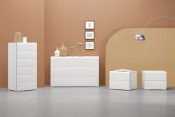 Bissolo Casa Comò E Comodini<GRUPPO LETTO STAR BIANCO FRASSINATO