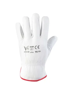 Bissolo Casa Guanti Da Lavoro<GUANTO IN PELLE FIORE BOVINO BIANCO BORDATO QUALITÀ STANDARD TAGLIA 8: vendita online GUANTO IN PELLE FIORE BOVINO BIANCO BORDATO QUALITÀ STANDARD TAGLIA 8 in offerta